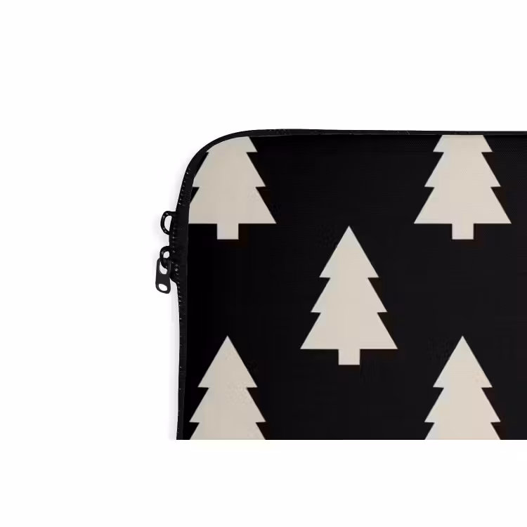 Laptophoes - Kerstboom - Zwart - Wit — 5