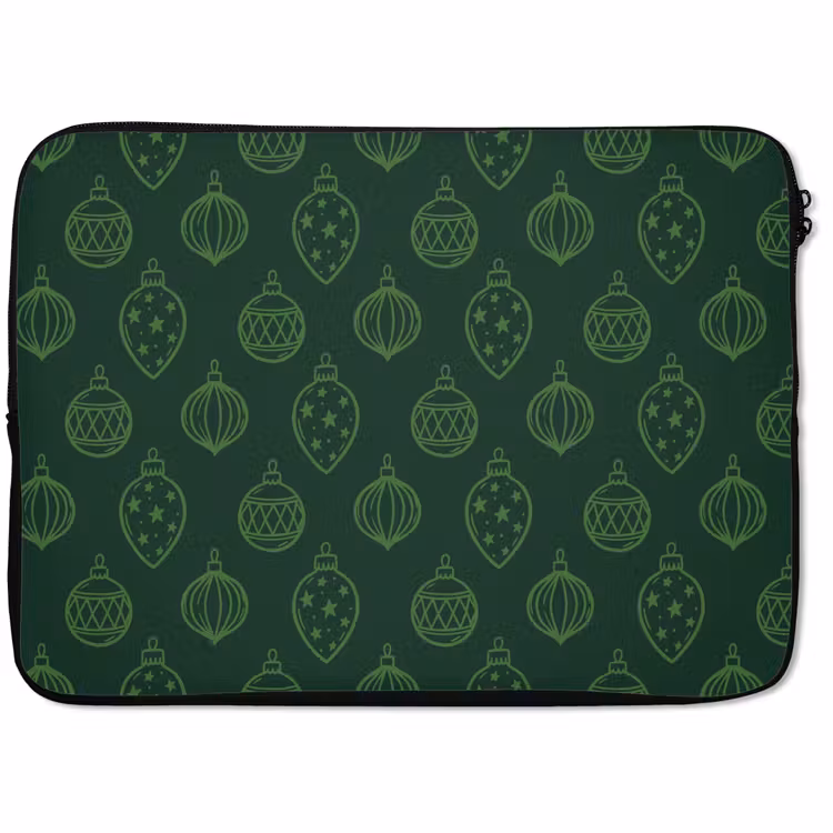 Laptophoes - Kerstbal - Groen - Kerst — 1