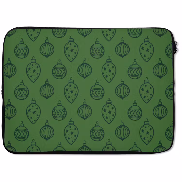 Laptophoes - Kerstbal - Kerst - Groen — 1
