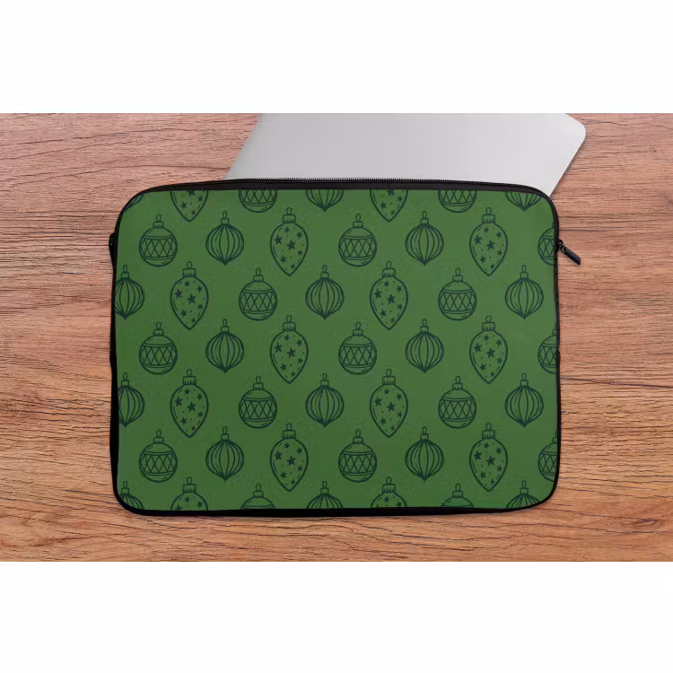 Laptophoes - Kerstbal - Kerst - Groen — 2