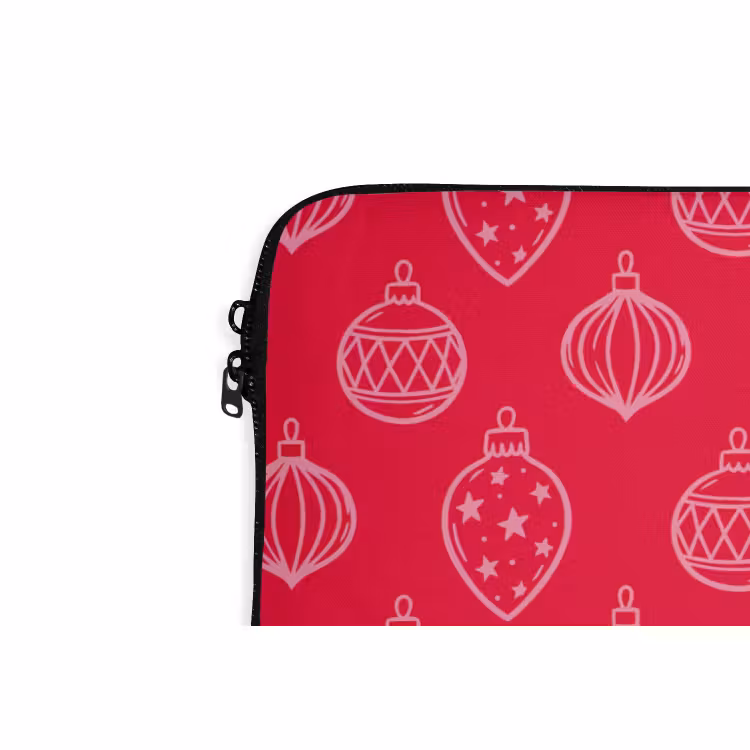 Laptophoes - Kerstbal - Rood - Roze — 5