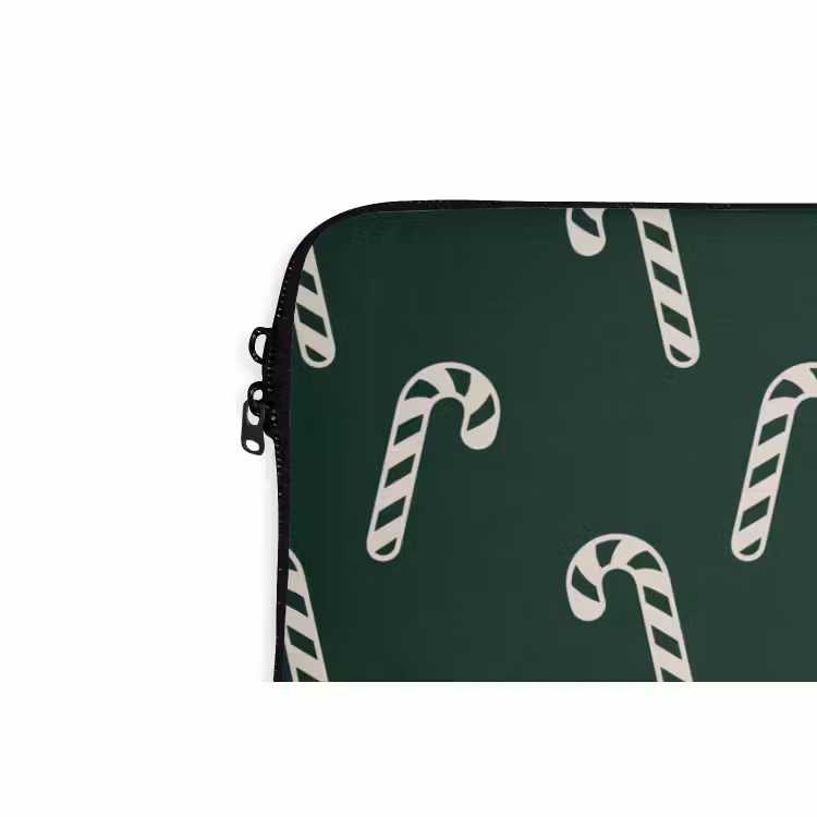 Laptophoes - Kerst - Groen - Wit - Zuurstok — 5