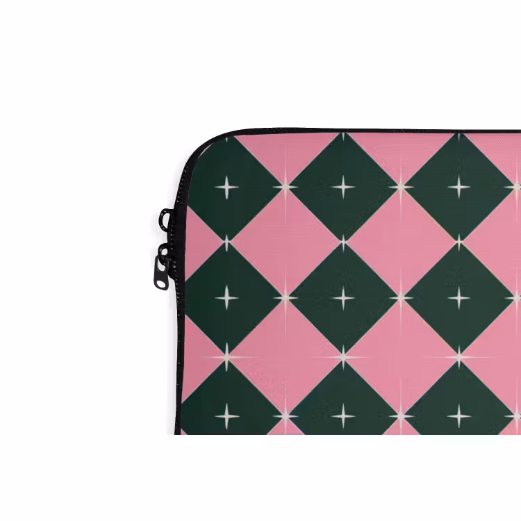 Laptophoes - Kerst - Roze - Groen - Ster — 5