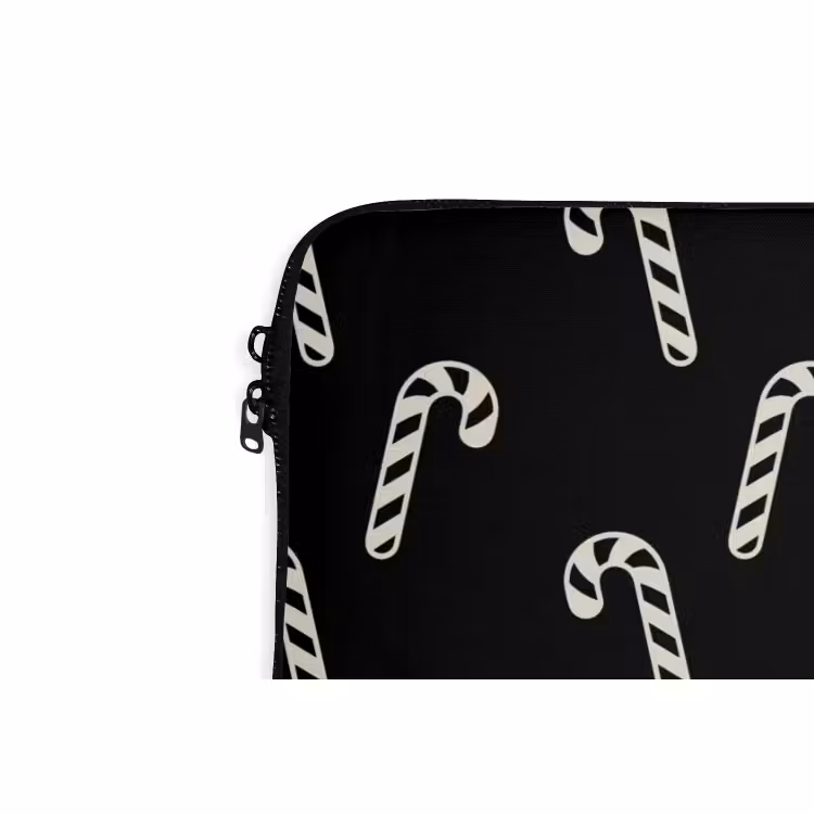 Laptophoes - Kerst - Zwart - Wit - Zuurstok — 5