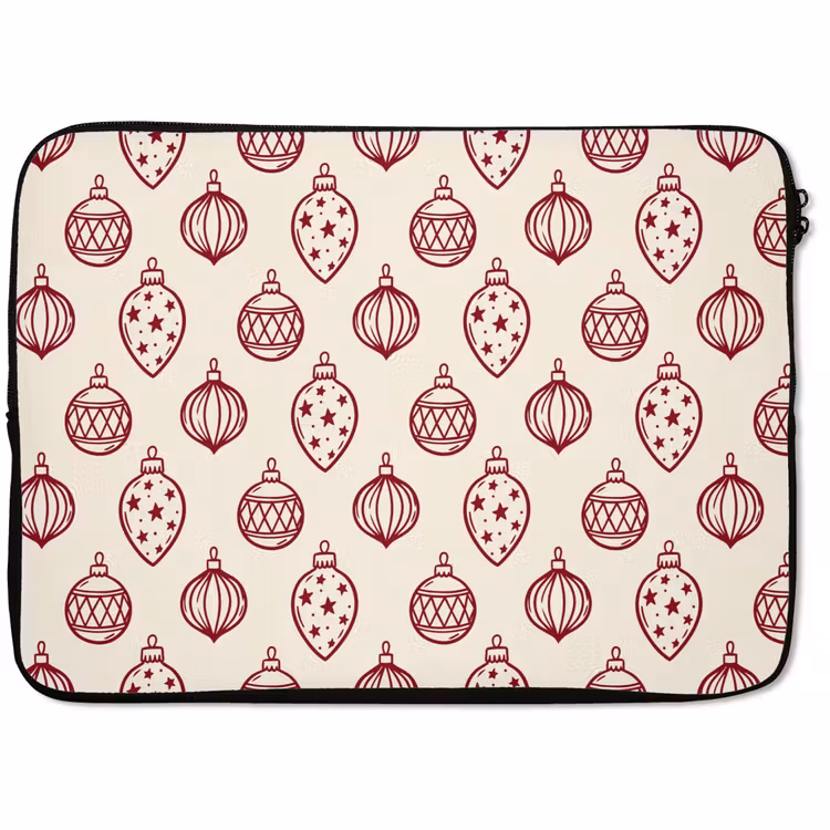 Laptophoes - Kerstbal - Rood - Kerst — 1