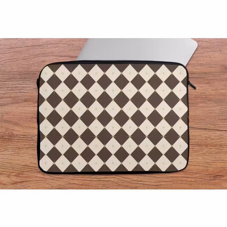 Laptophoes - Ster - Bruin - Wit - Kerst — 2