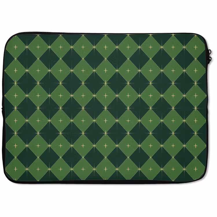 Laptophoes - Ster - Groen - Kerst — 1