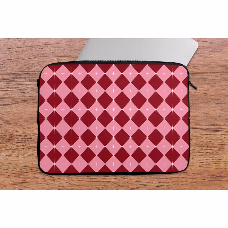 Laptophoes - Ster - Rood - Roze - Kerst — 2