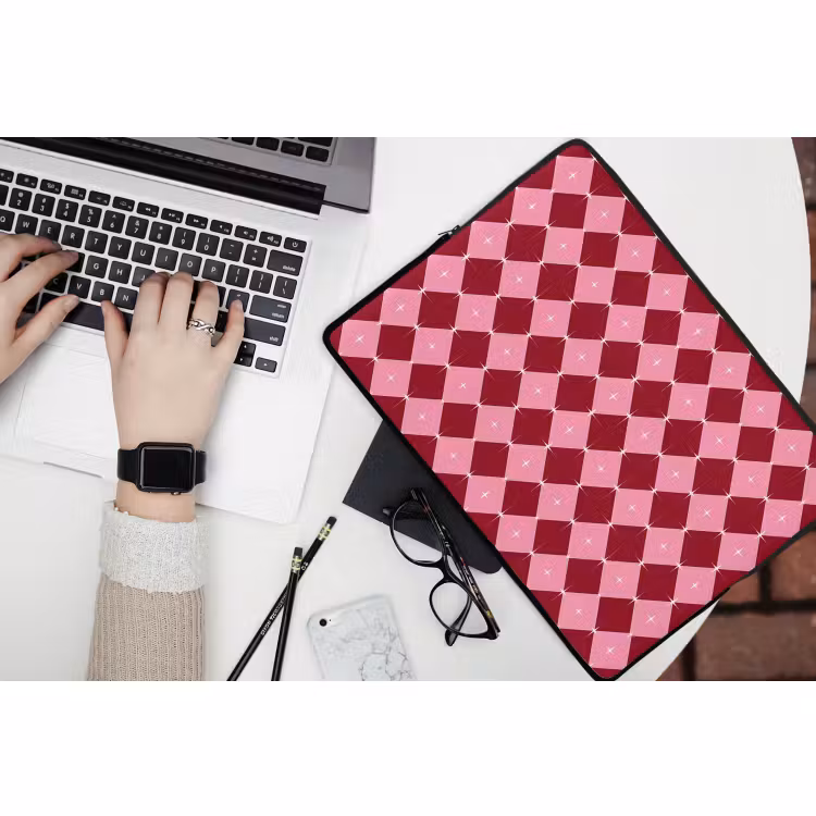 Laptophoes - Ster - Rood - Roze - Kerst — 3