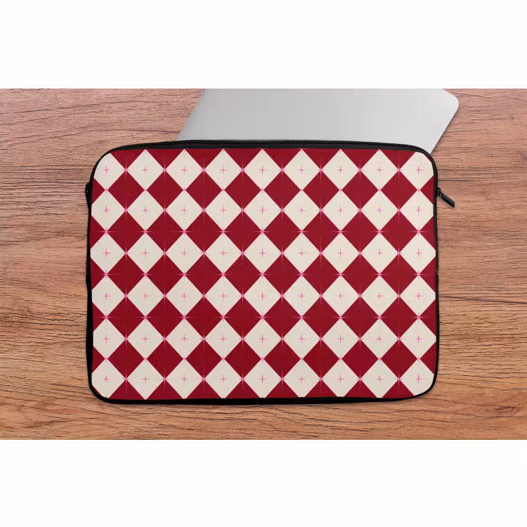 Laptophoes - Ster - Roze - Rood - Kerst — 2