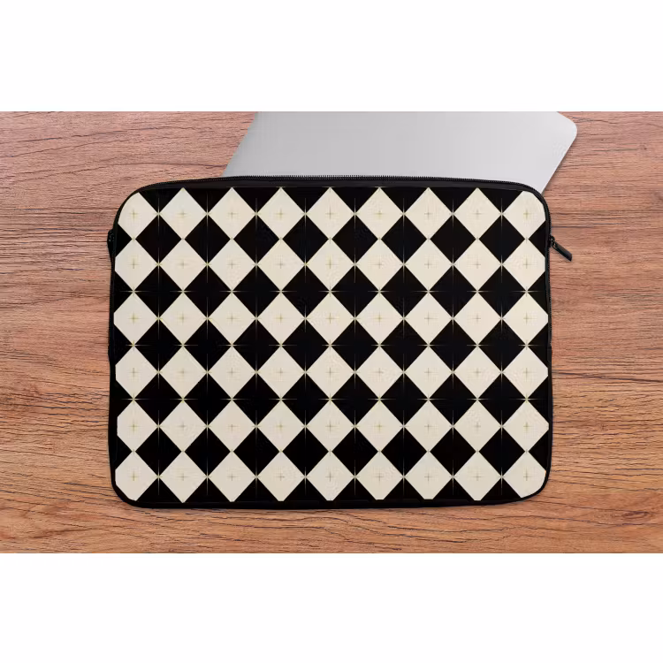Laptophoes - Ster - Zwart - Wit - Kerst — 2