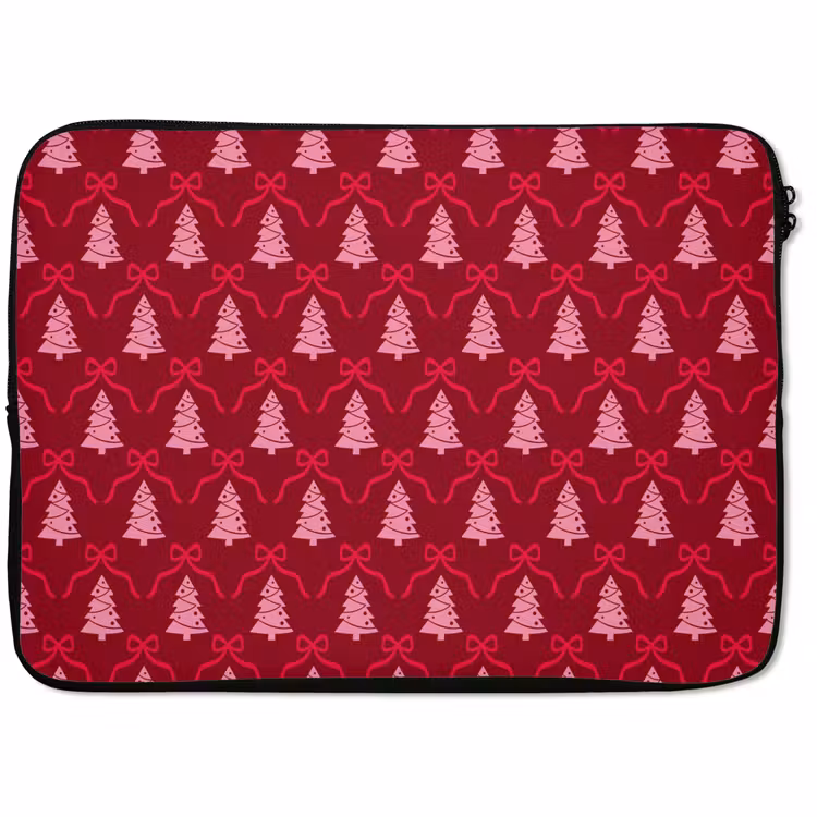 Laptophoes - Strik - Rood - Roze - Kerst — 1