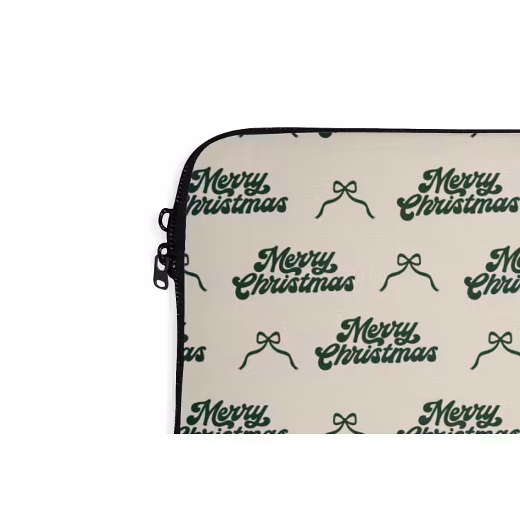 Laptophoes - Tekst - Groen - Strik — 5