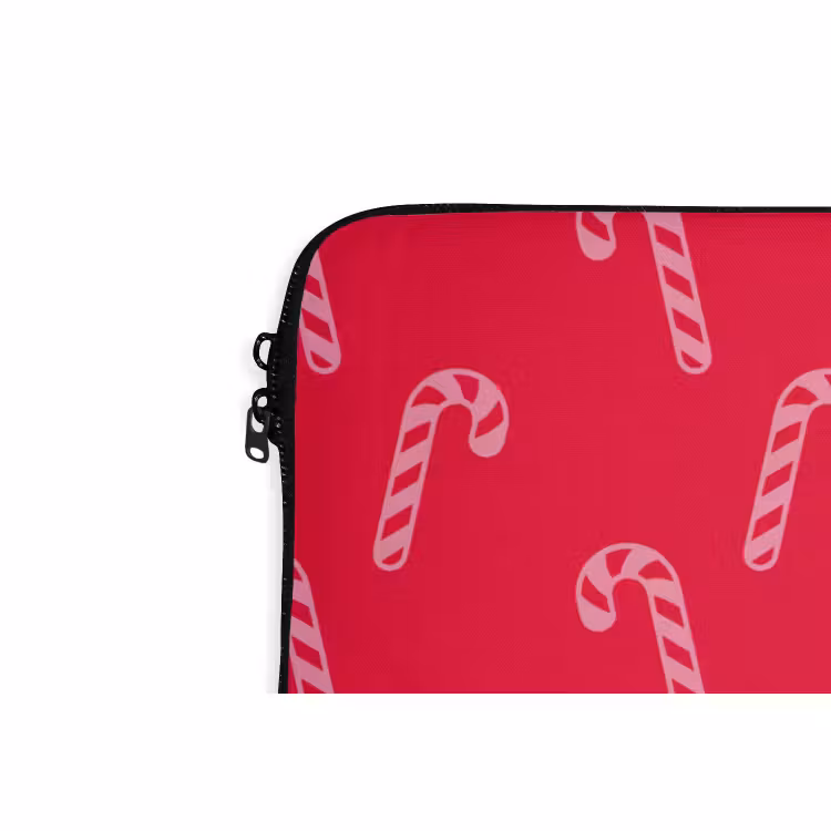 Laptophoes - Kerst - Roze - Rood - Zuurstok — 5