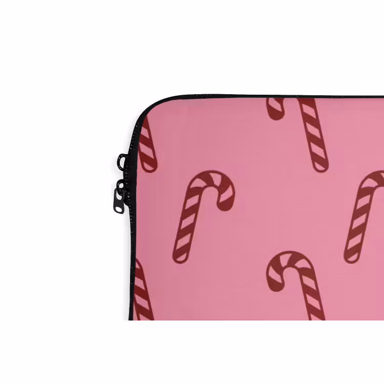 Laptophoes - Kerst - Roze - Zuurstok - Rood — 5