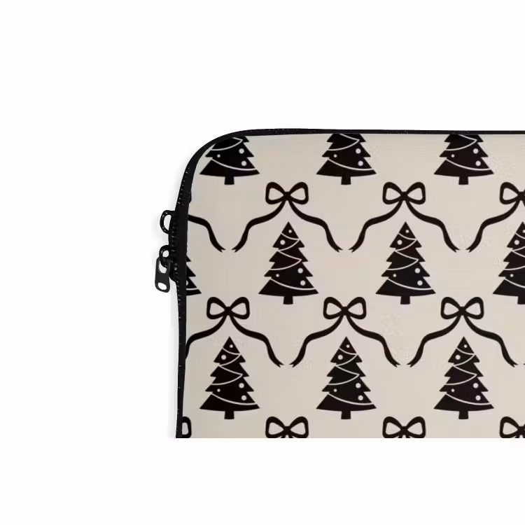 Laptophoes - Strik - Zwart - Wit - Kerst — 5