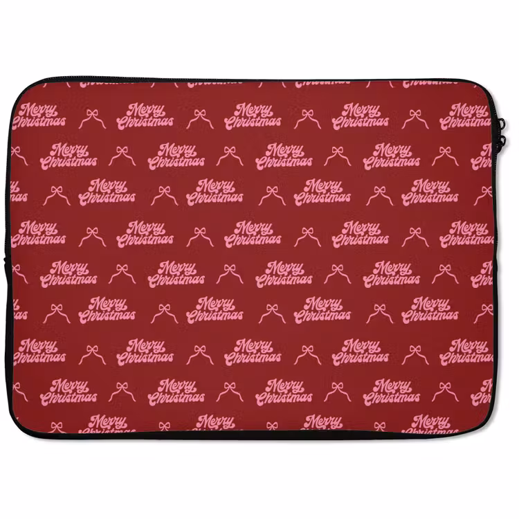 Laptophoes - Tekst - Rood - Roze - Strik — 1