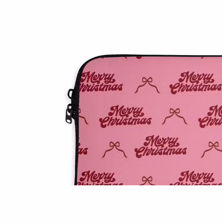 Laptophoes - Tekst - Roze - Rood - Strik — 5