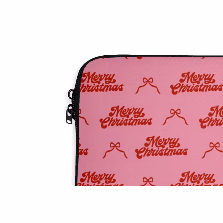 Laptophoes - Tekst - Strik - Rood - Roze — 5