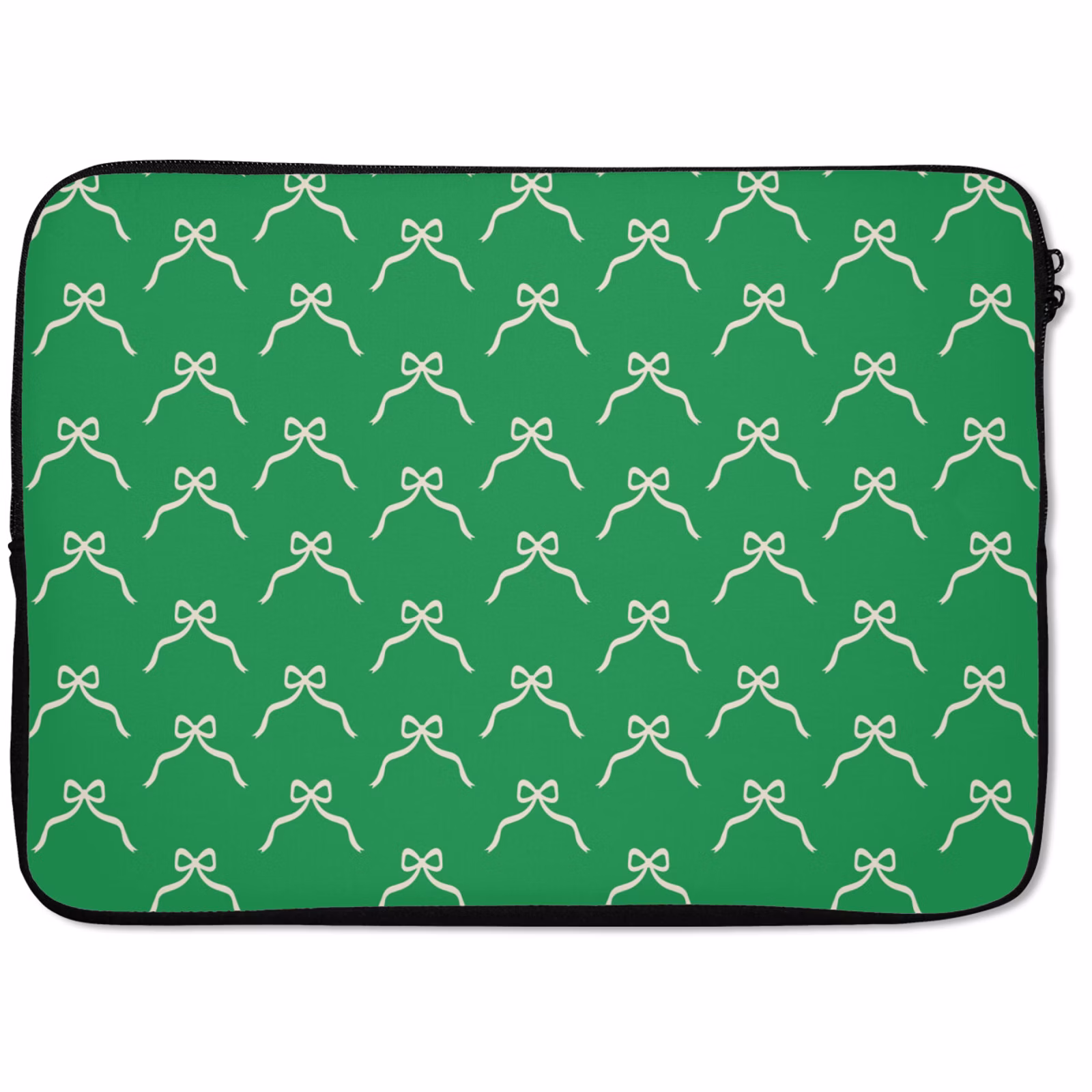 Laptophoes - Strik - Kerst - Groen - Wit — 1