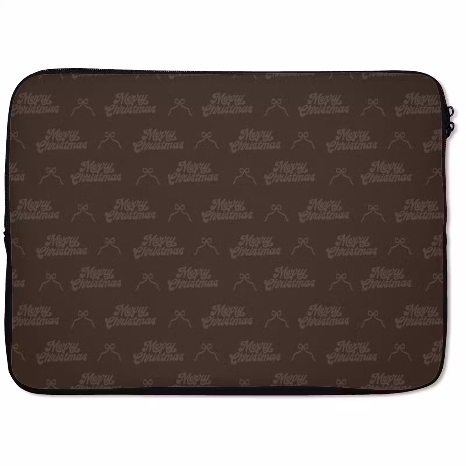 Laptophoes - Tekst - Bruin - Strik — 1