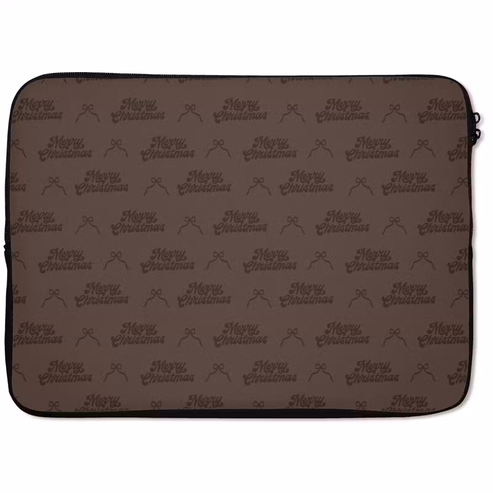 Laptophoes - Tekst - Strik - Bruin — 1