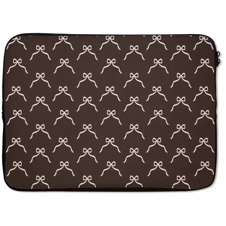 Laptophoes - Bruin - Strik - Kerst — 1
