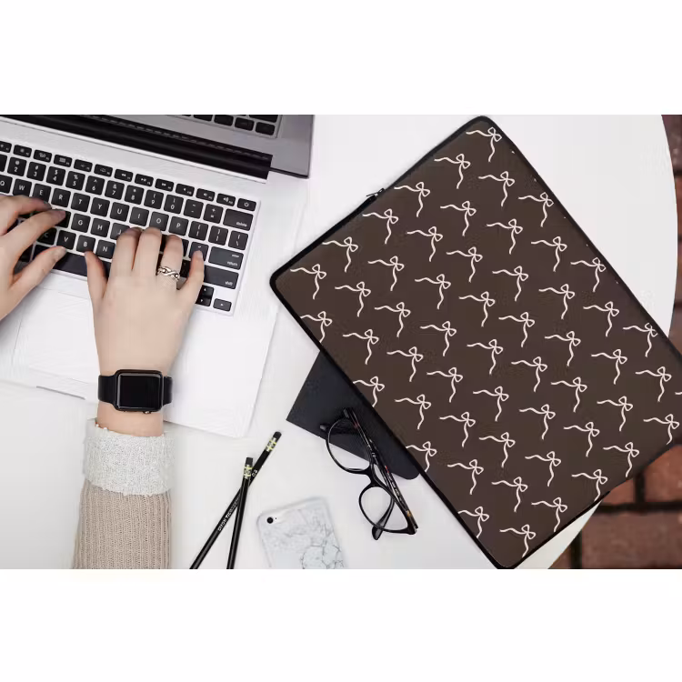 Laptophoes - Bruin - Strik - Kerst — 3