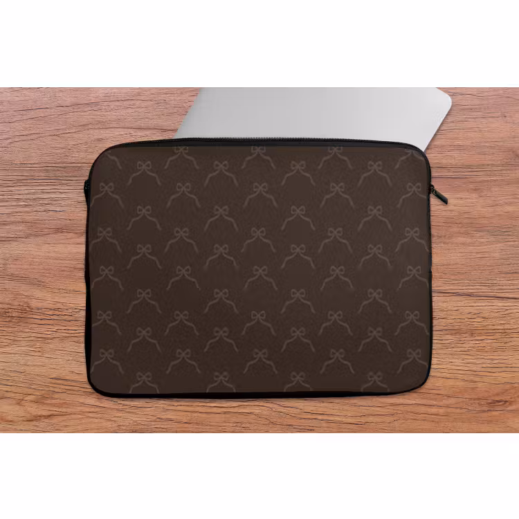 Laptophoes - Kerst - Bruin - Strik — 2