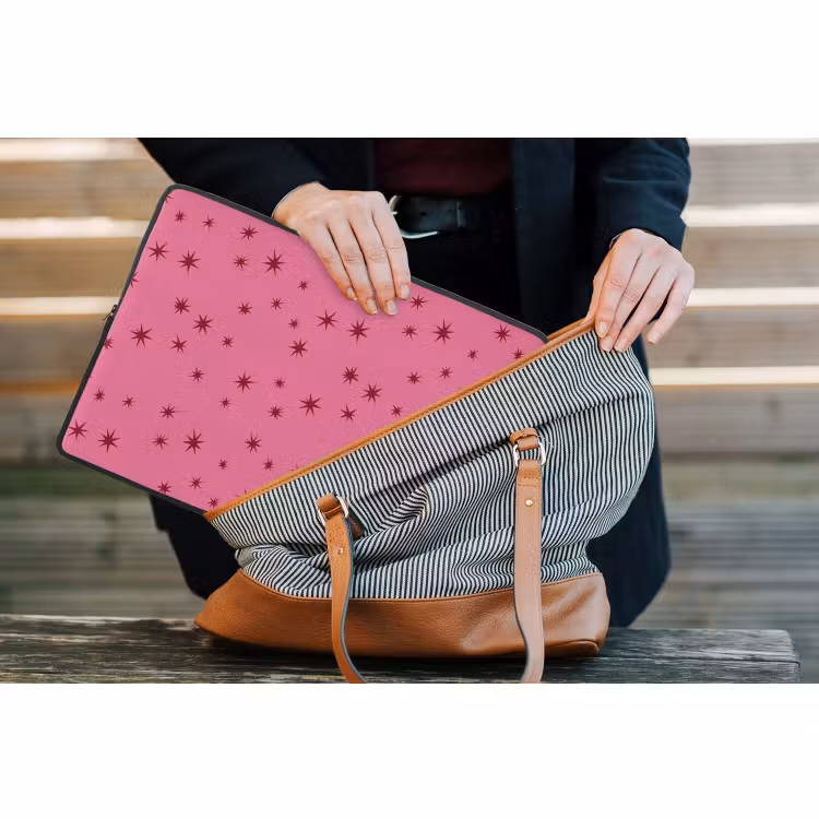 Laptophoes - Kerst - Ster - Rood - Roze — 4