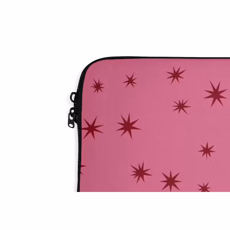 Laptophoes - Kerst - Ster - Rood - Roze — 5