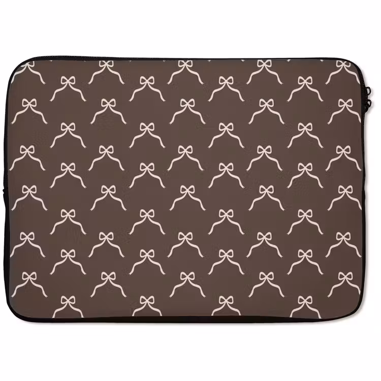 Laptophoes - Kerst - Strik - Bruin — 1