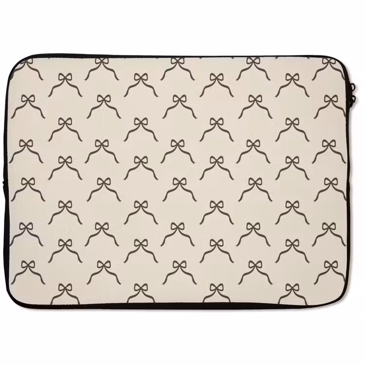 Laptophoes - Kerst - Strik - Crème — 1