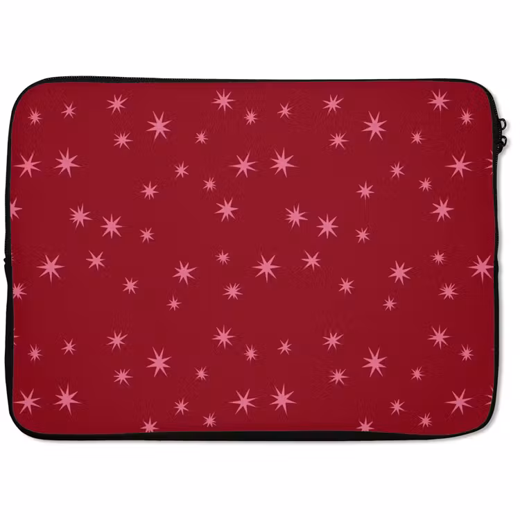 Laptophoes - Ster - Roze - Kerst - Rood — 1