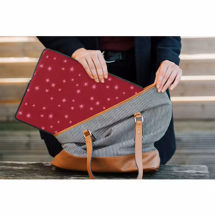 Laptophoes - Ster - Roze - Kerst - Rood — 4