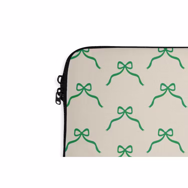 Laptophoes - Strik - Crème - Groen - Kerst — 5