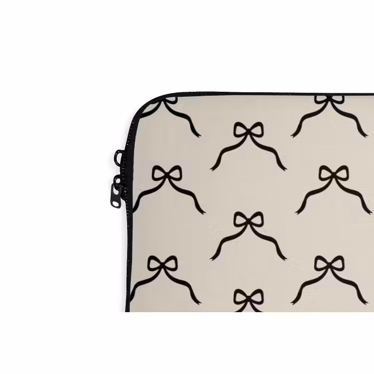 Laptophoes - Strik - Kerst - Wit - Zwart — 5