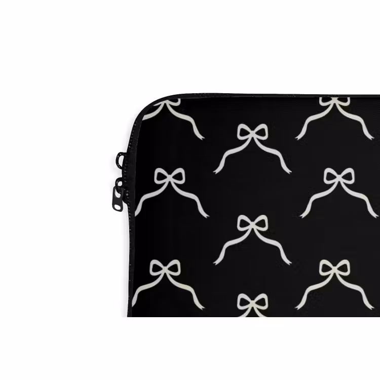 Laptophoes - Strik - Kerst - Zwart - Wit — 5