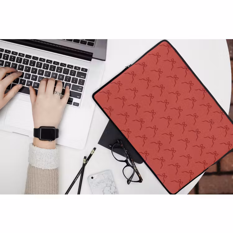 Laptophoes - Strik - Rood - Kerst — 3