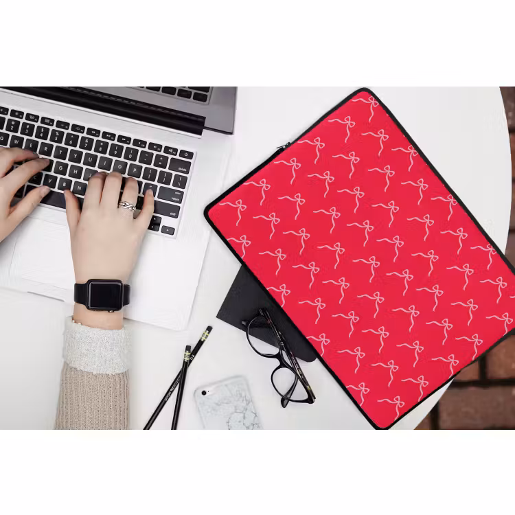 Laptophoes - Strik - Rood - Kerst — 3
