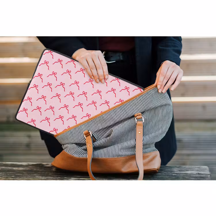 Laptophoes - Strik - Rood - Kerst - Roze — 4