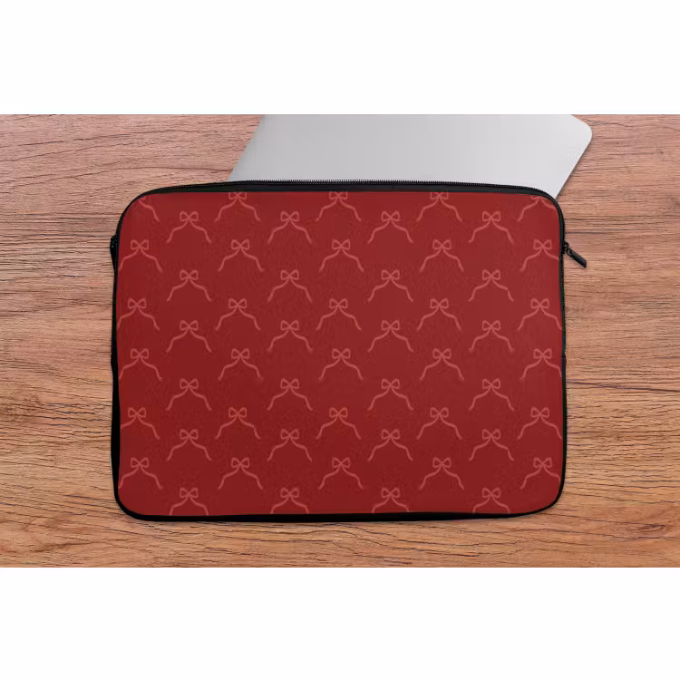 Laptophoes - Strik - Roze - Rood - Kerst — 2