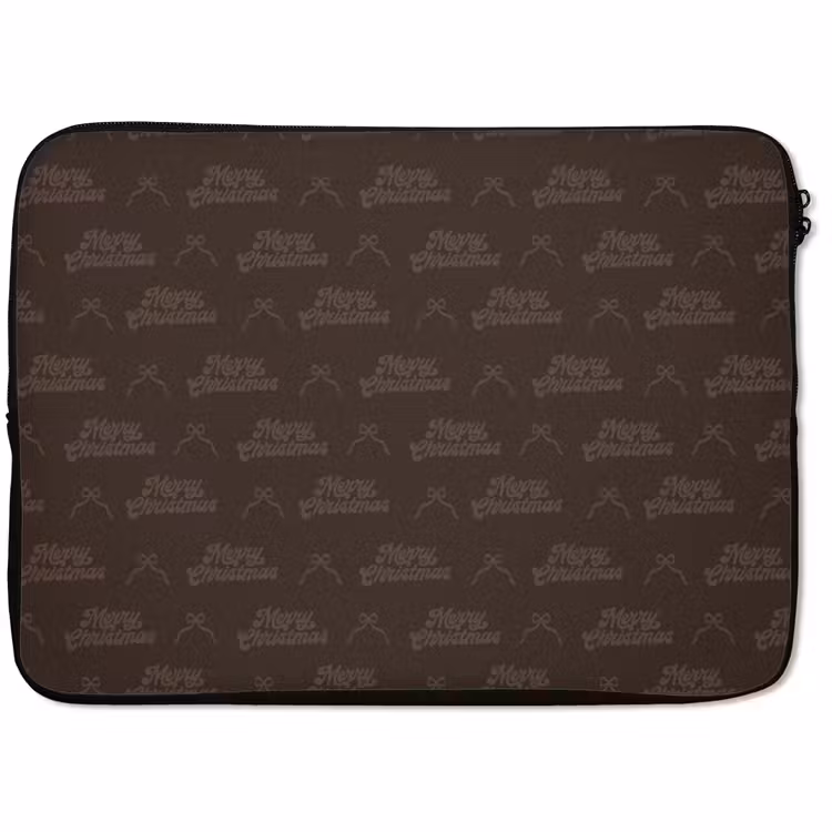 Laptophoes - Tekst - Bruin - Strik — 1