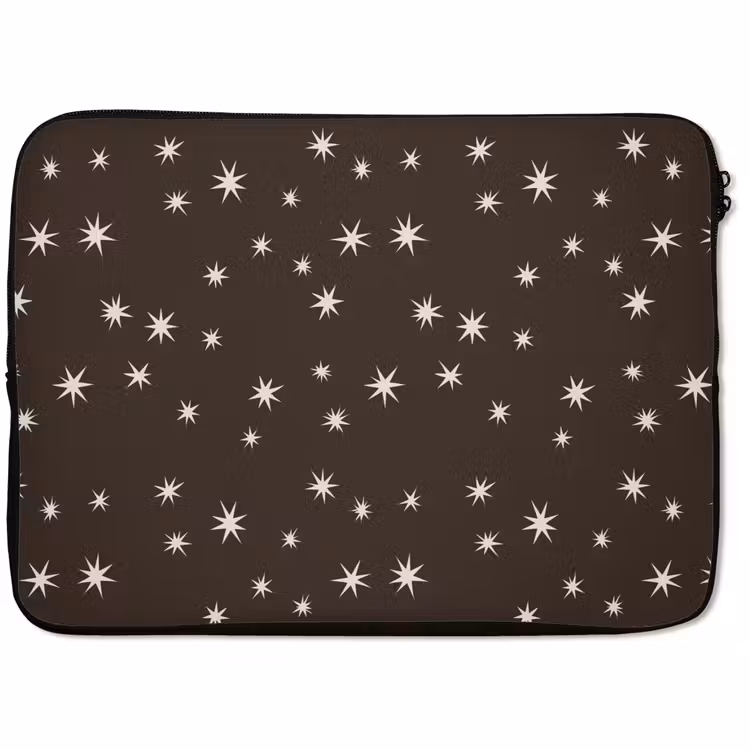 Laptophoes - Bruin - Ster - Kerst — 1