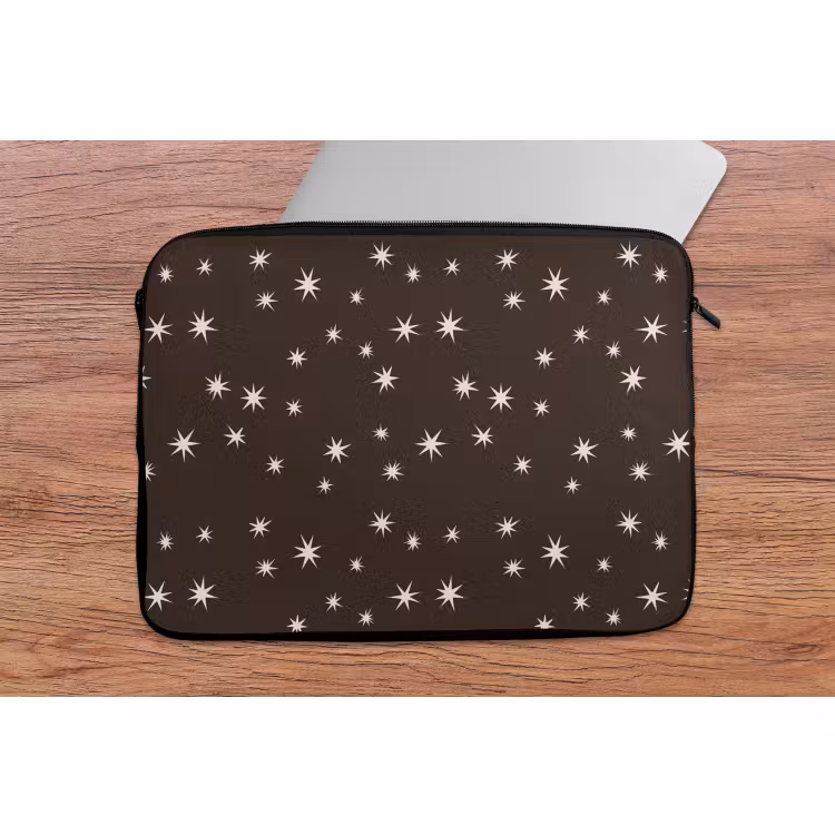 Laptophoes - Bruin - Ster - Kerst — 2