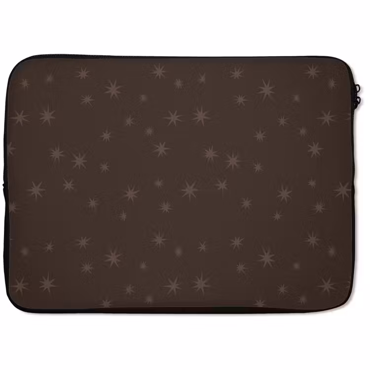 Laptophoes - Bruin - Sterren - Kerst — 1