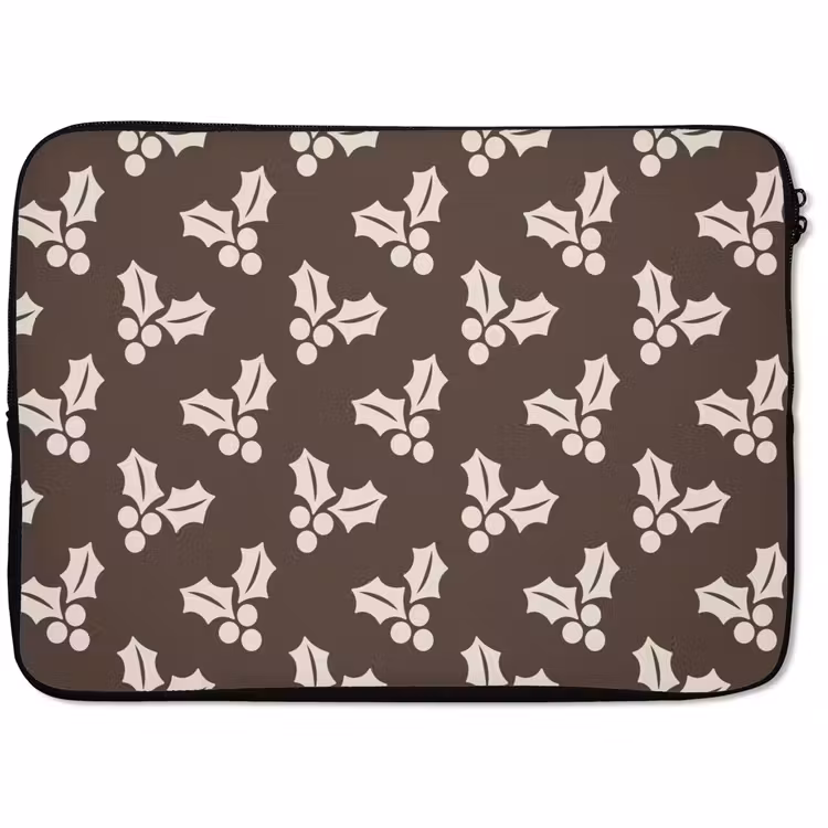 Laptophoes - Hulst - Bruin - Kerst — 1