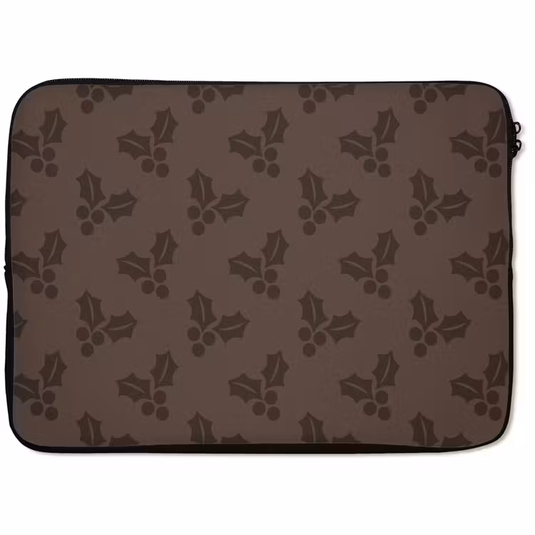 Laptophoes - Hulst - Kerst - Bruin — 1