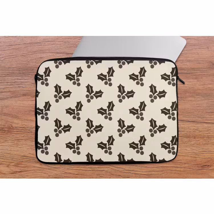 Laptophoes - Hult - Bruin - Kerst — 2