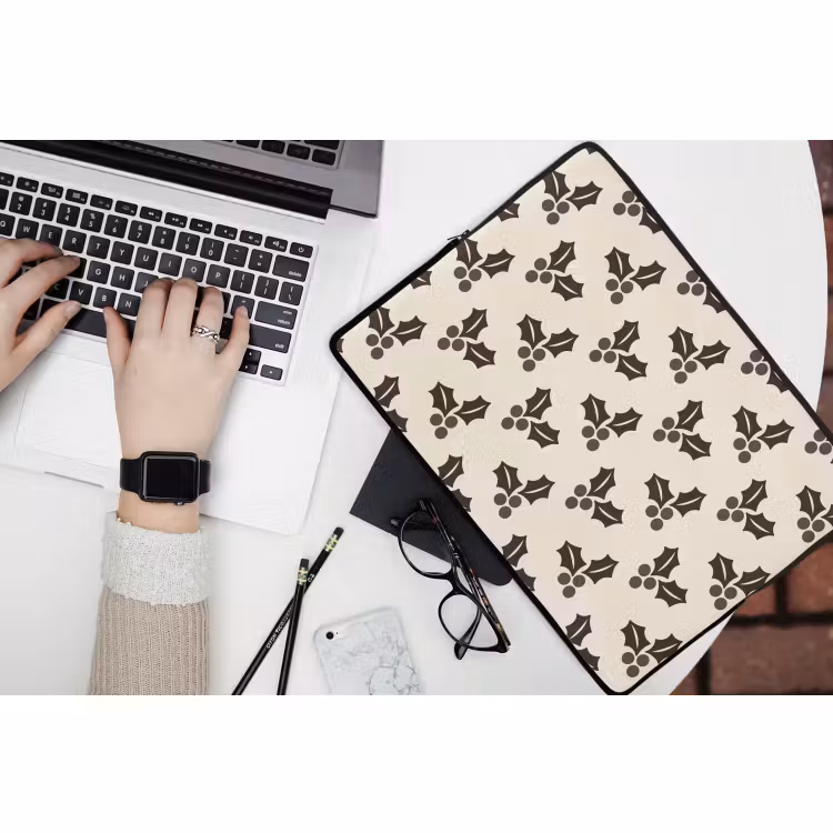 Laptophoes - Hult - Bruin - Kerst — 3